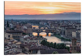 Aluminium print Florence Sunset