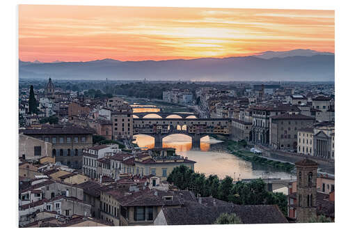 Foam board print Florence Sunset