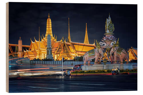 Tableau en bois Grand Palace by night