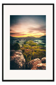 Gerahmter Kunstdruck Die Natur zum Sonnenaufgang