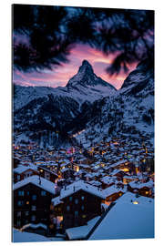 Gallery Print Zermatt und das magische Matterhorn im Winter