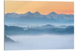 Gallery print Eiger, Mönch and Jungfrau on a foggy autumn morning