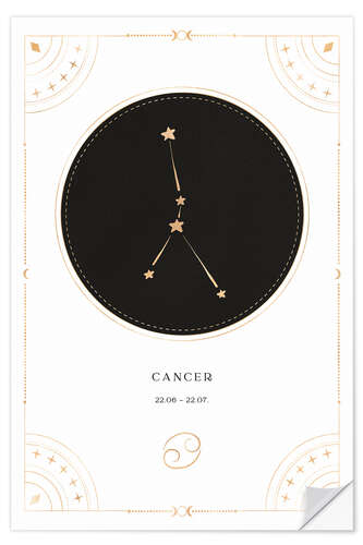 Selvklebende plakat Cancer zodiac sign