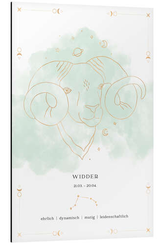 Cuadro de aluminio Zodiac sign Aries (German)