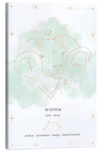 Stampa su tela Zodiac sign Aries (German)