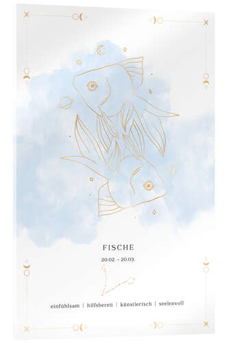 Acrylic print Zodiac sign Pisces (German)