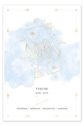 Poster Sternzeichen Fische