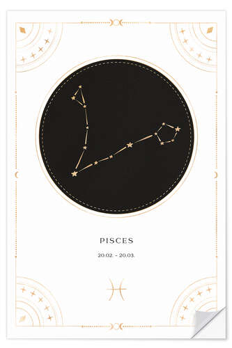 Vinilo para la pared Zodiac sign Pisces / Pisces