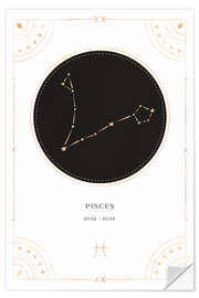 Självhäftande poster Zodiac sign Pisces / Pisces