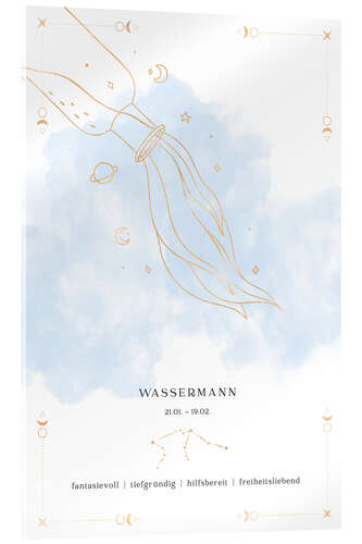 Cuadro de metacrilato Zodiac sign Aquarius (German)