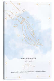 Tableau sur toile Zodiac sign Aquarius (German)