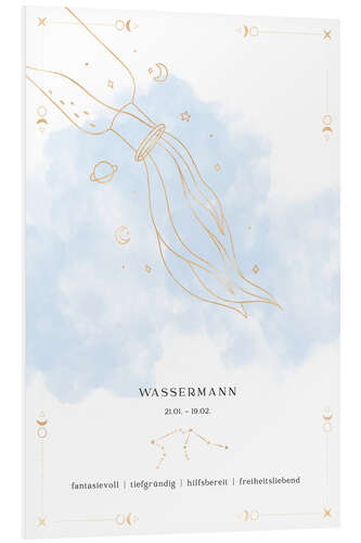 Stampa su PVC Zodiac sign Aquarius (German)