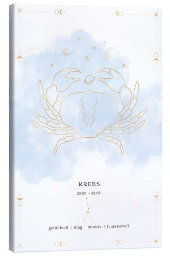 Tableau sur toile Zodiac sign Cancer (German)