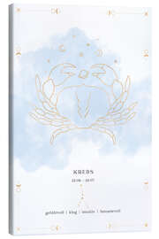 Tableau sur toile Zodiac sign Cancer (German)
