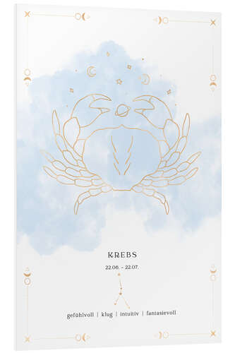 Cuadro de PVC Zodiac sign Cancer (German)