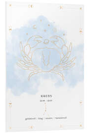 Tableau en PVC Zodiac sign Cancer (German)