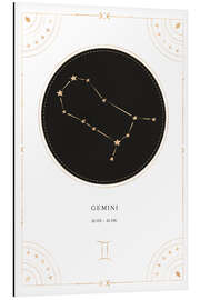 Aluminium print Zodiac sign Gemini / Gemini