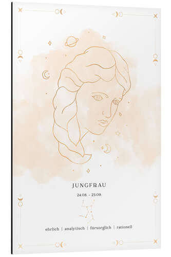 Aluminium print Zodiac sign Virgo (German)