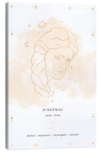 Canvas print Zodiac sign Virgo (German)