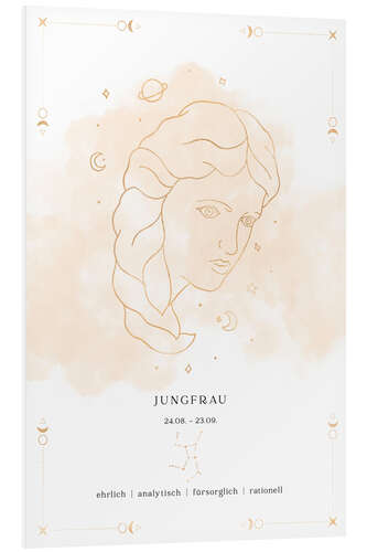 Tableau en PVC Zodiac sign Virgo (German)