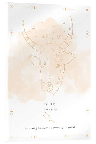 Gallery print Zodiac sign Taurus (German)