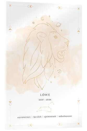 Akrylbillede Zodiac sign Lion (German)