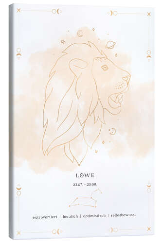 Lerretsbilde Zodiac sign Lion (German)