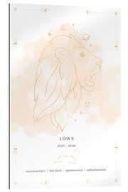 Quadro em plexi-alumínio Zodiac sign Lion (German)