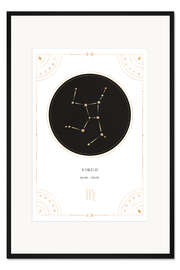 Gerahmter Kunstdruck Sternzeichen Jungfrau