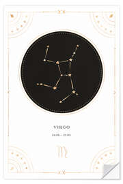 Autocolante decorativo Virgo zodiac sign