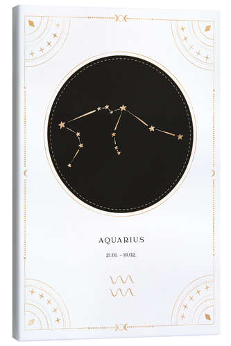 Canvas print Aquarius zodiac sign