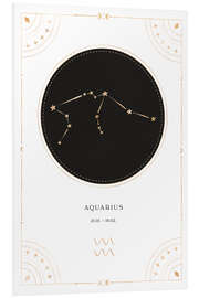 Foam board print Aquarius zodiac sign