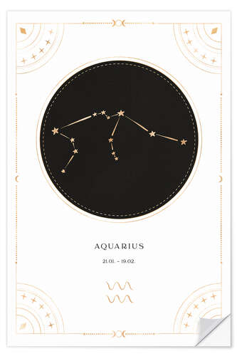 Wall sticker Aquarius zodiac sign