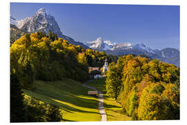 Print på skumplade Autumn in Upper Bavaria