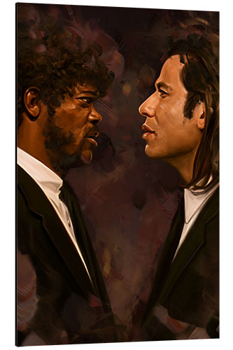 Tableau en aluminium Pulp Fiction, Vincent Vega, Jules Winnfield