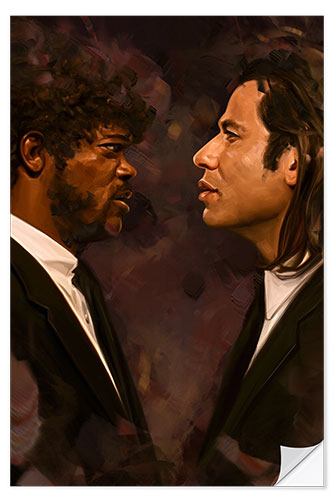 Naklejka na ścianę Pulp Fiction, Vincent Vega, Jules Winnfield