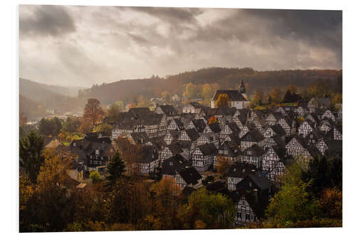 Hartschaumbild Fachwerkhäuser in Freudenberg