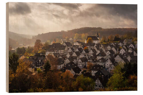 Tableau en bois Half-timbered houses Freudenberg