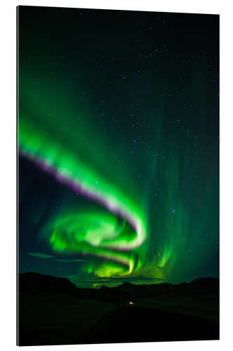 Gallery print A northern lights spiral over Iceland