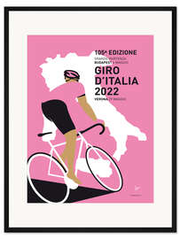 Gerahmter Kunstdruck Radsport Italien 2022