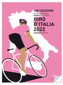 Selvklebende plakat Cycling Italy 2022