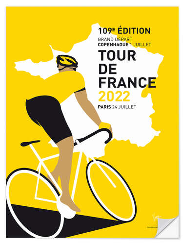 Vinilo para la pared Cycling France 2022