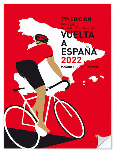 Wandsticker Radsport Spanien 2022