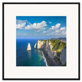 Impresión de arte enmarcada Falaise d'Étretat, Normandía