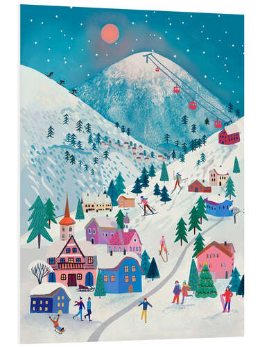 Foam board print Alpine Ski Village