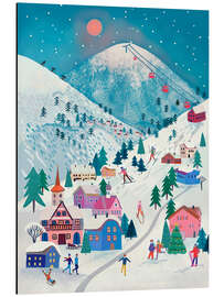 Magnettafel Alpines Skidorf