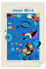 Wall sticker Joan Miró - Underwater species