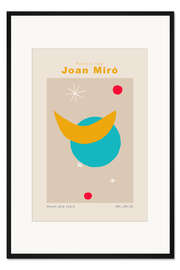 Gerahmter Kunstdruck Joan Miró - Moon and stars