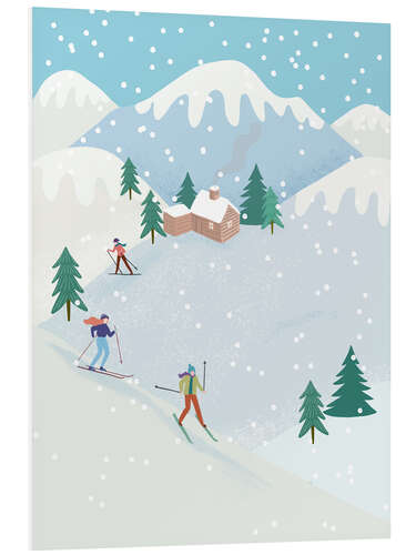 Foam board print Nordic Skiing