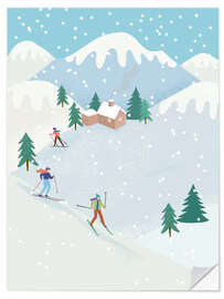 Wall sticker Nordic Skiing